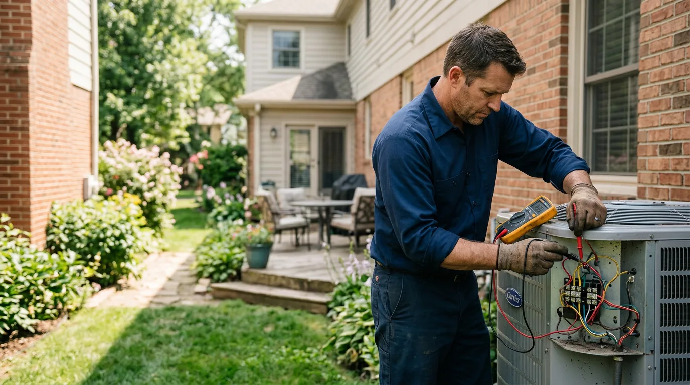 HVAC technician working near New London, CT